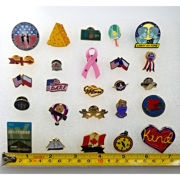 Mix Lot 25 Lapel Pins Vintage Current Assorted Themes Various Pinbacks - Picture 6 of 10